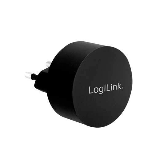 LogiLink PA0256 Cargador Doble USB/USB-C 12W Negro